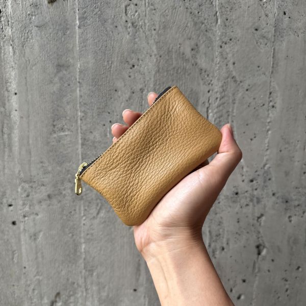 鹿皮拉鍊鑰匙包-幸運餅乾 