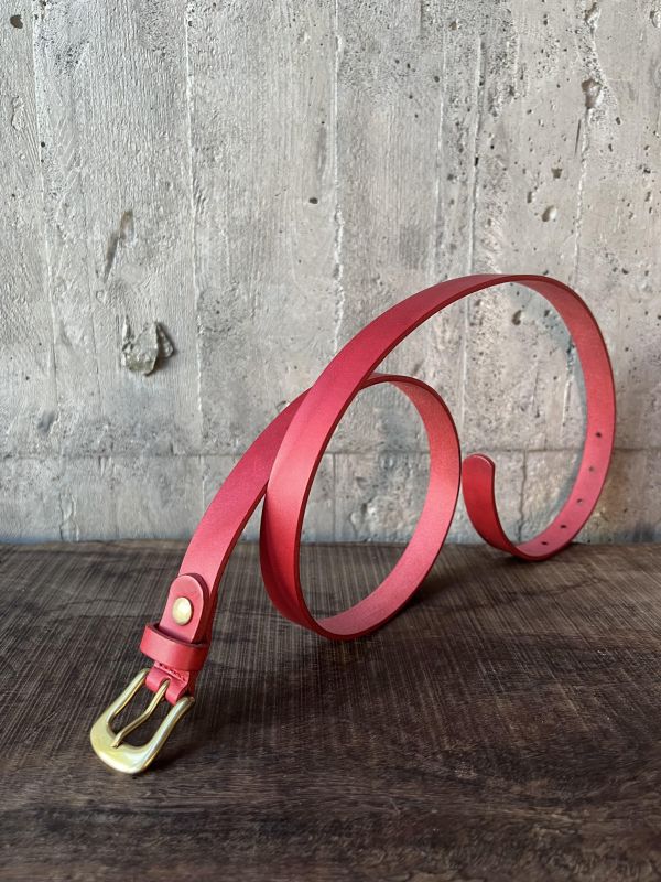 2.0cm好耐皮帶-蘋果紅 
