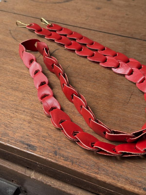 我愛。背帶-櫻桃紅 