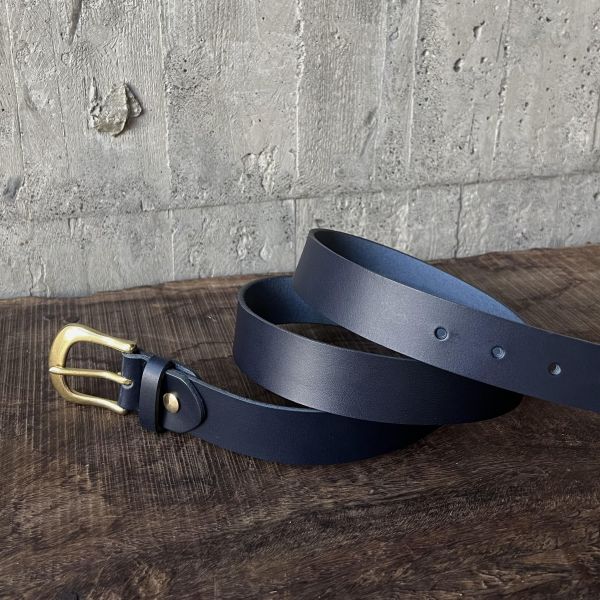 3.0cm好耐皮帶-海軍藍 