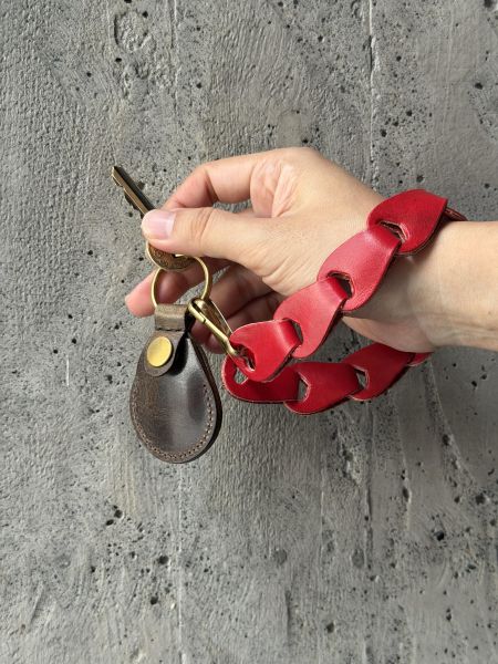 我愛。背帶-櫻桃紅 