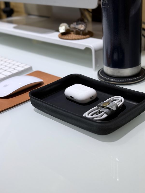 皮革置物盤-經典黑 