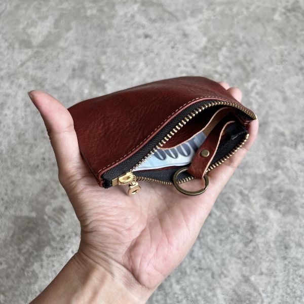 鑰匙卡片包-紅木 