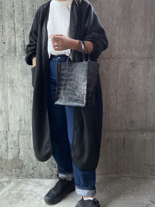 真牛皮紙袋-黑鱷魚 