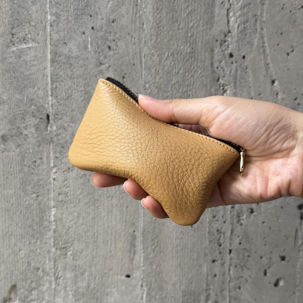 鹿皮拉鍊鑰匙包-幸運餅乾 