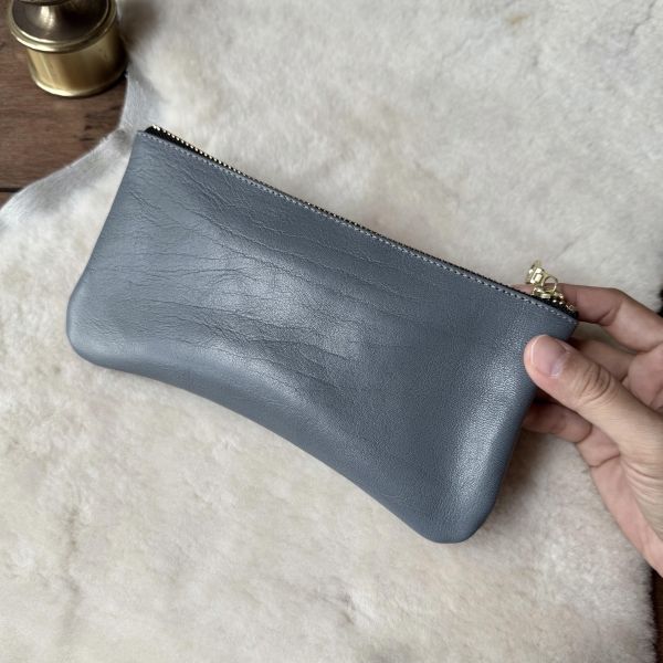 大容量鈔票包-藍鯨灰 