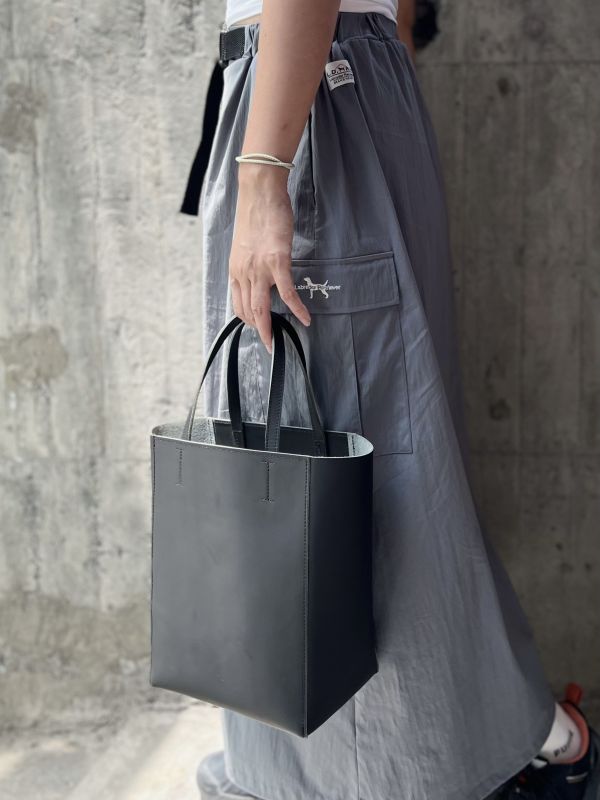 真牛皮紙袋-霧黑 