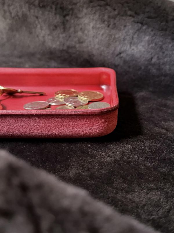 皮革置物盤-美洲紅 