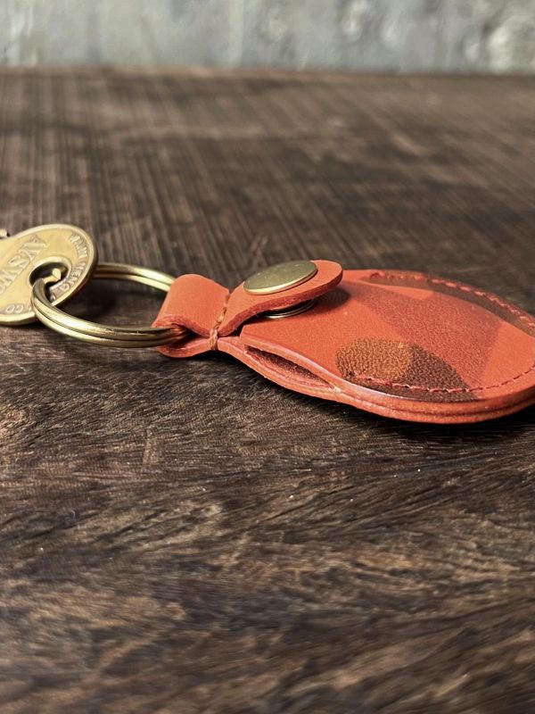 迷彩AirTag磁扣皮套-日落橘 