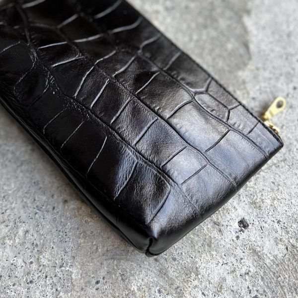 小物包-黑鱷魚 