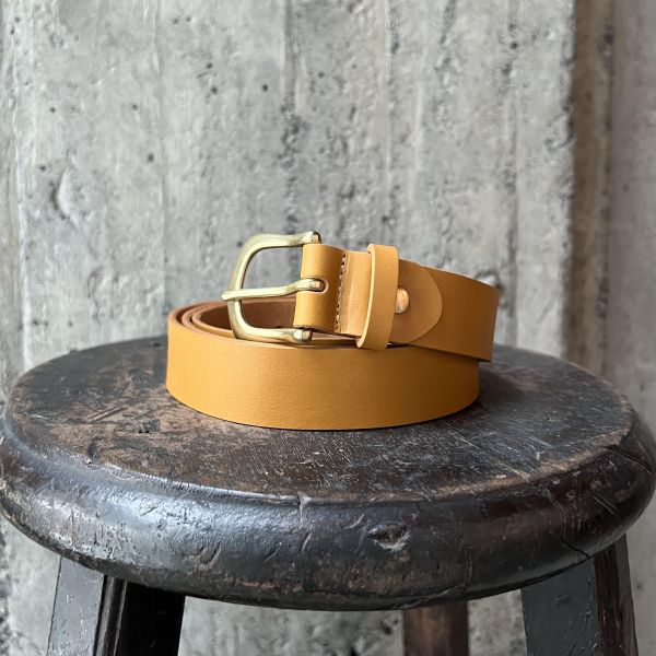 3.0cm好耐皮帶-蜜糖黃 