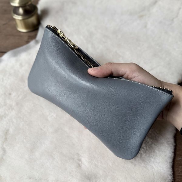 大容量鈔票包-藍鯨灰 