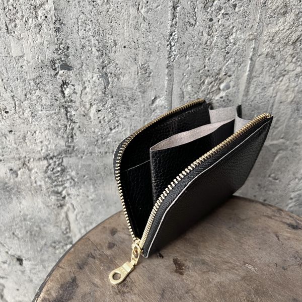 多夾層L形拉鍊短夾-麋鹿黑 