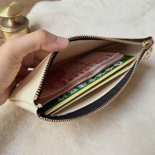 大容量鈔票包-奶油黃 