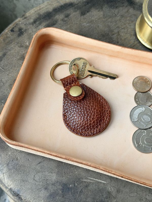 麋鹿紋AirTag磁扣皮套-焦糖 