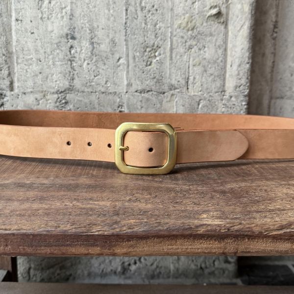 4.0cm好耐皮帶-八角頭/荒漠棕 