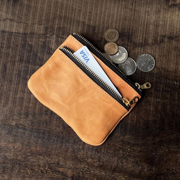 雙拉鍊包-揉花蜜糖 