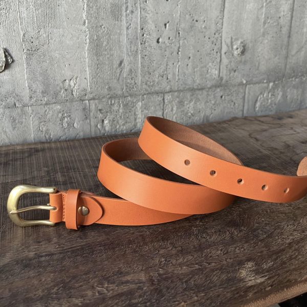 3.0cm好耐皮帶-暖陽橘 