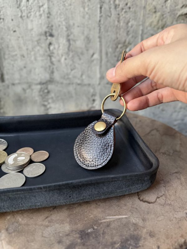 麋鹿紋AirTag磁扣皮套-黑 