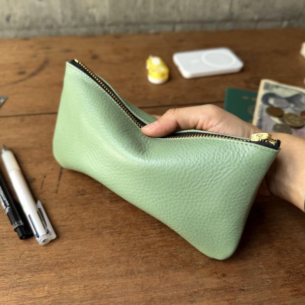 大容量鈔票包-鼠尾草綠 