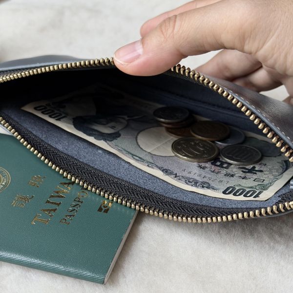 大容量鈔票包-藍鯨灰 