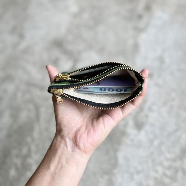雙拉鍊包-綠鱷魚 