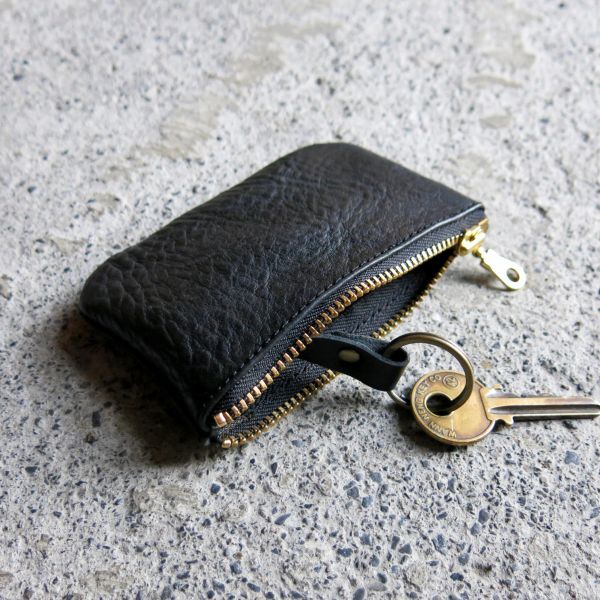 拉鍊鑰匙包-黑芝麻/經典原 