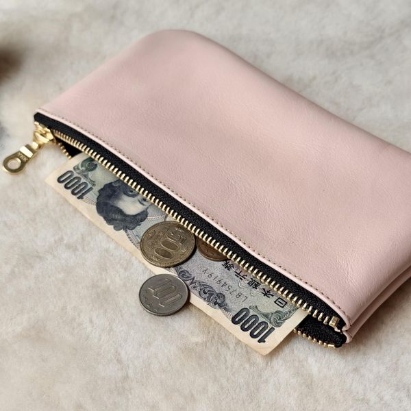 大容量鈔票包-淡粉 