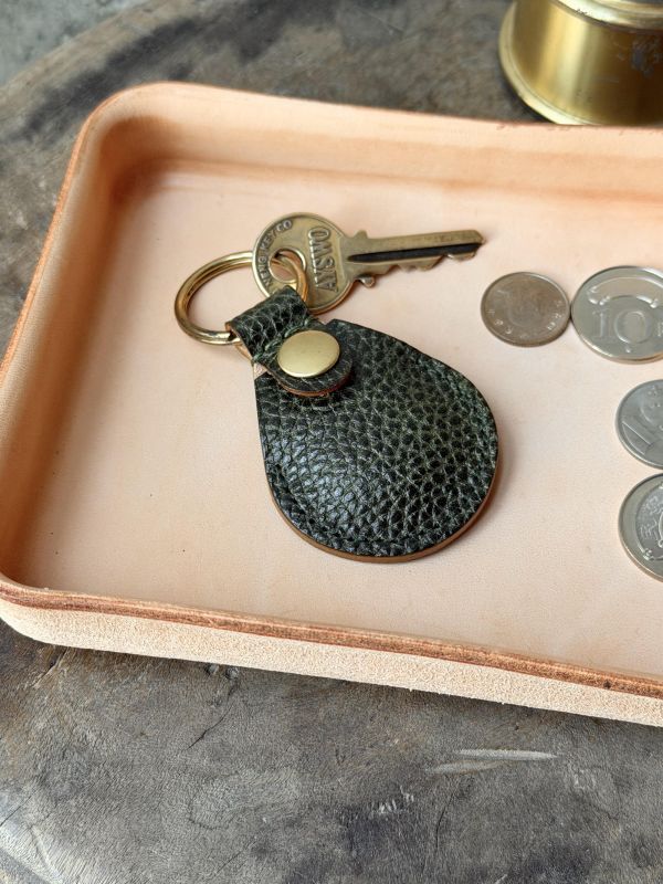 麋鹿紋AirTag磁扣皮套-墨綠 