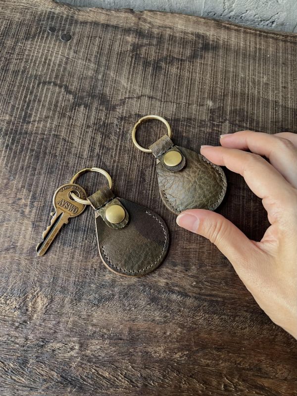 迷彩AirTag磁扣皮套-阿密綠 