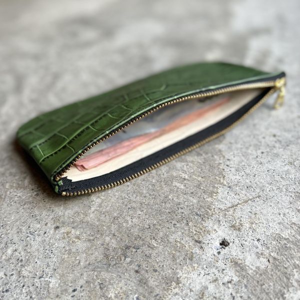 大容量鈔票包-綠鱷魚 