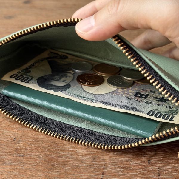 大容量鈔票包-鼠尾草綠 