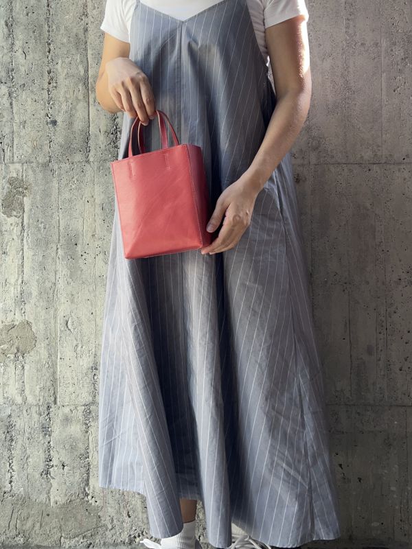 mini真牛皮紙袋-芭比粉 