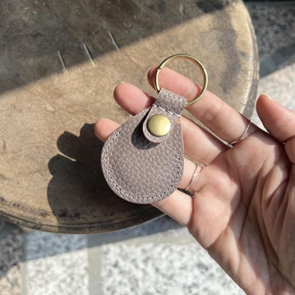 麋鹿紋AirTag磁扣皮套-灰 