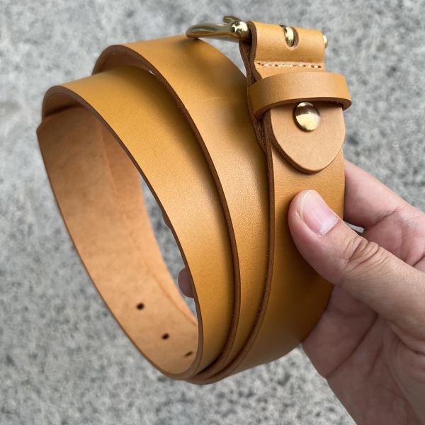 3.0cm好耐皮帶-蜜糖黃 