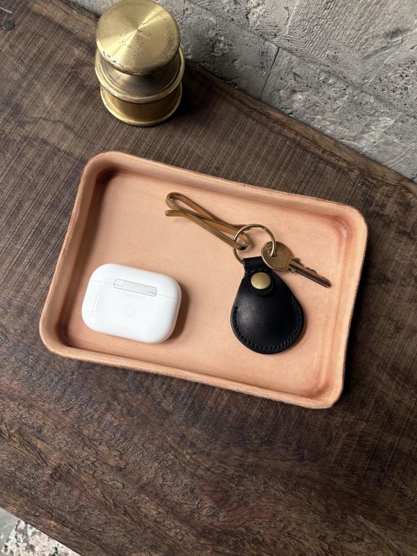 皮革置物盤-自然原色 