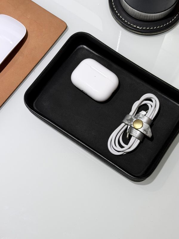 皮革置物盤-經典黑 