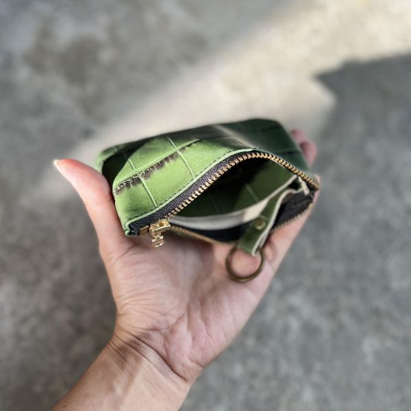 鑰匙卡片包-綠鱷魚 