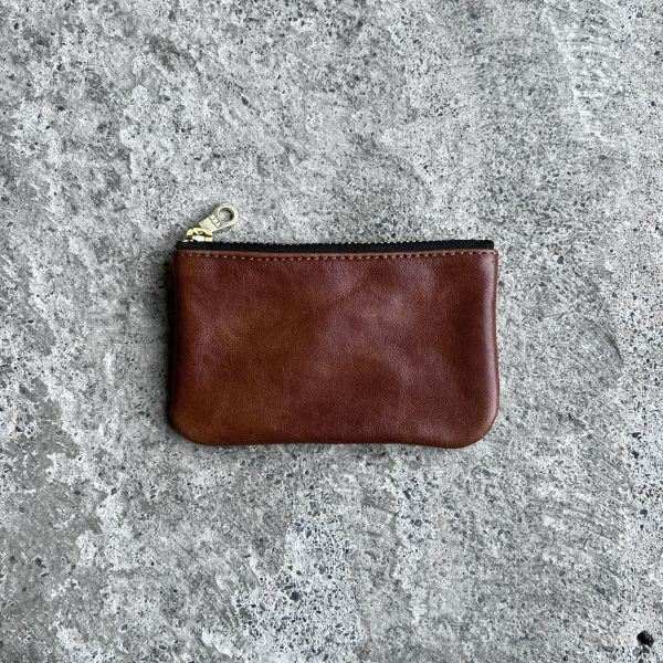 拉鍊鑰匙包-焦糖 