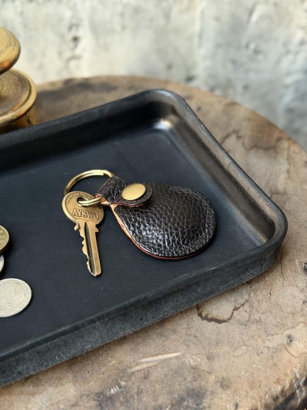 麋鹿紋AirTag磁扣皮套-黑 