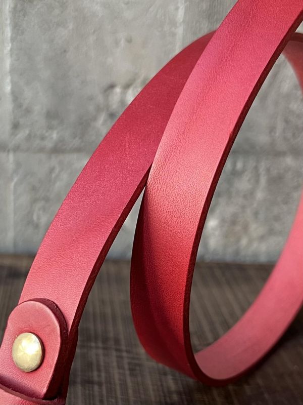 2.0cm好耐皮帶-蘋果紅 