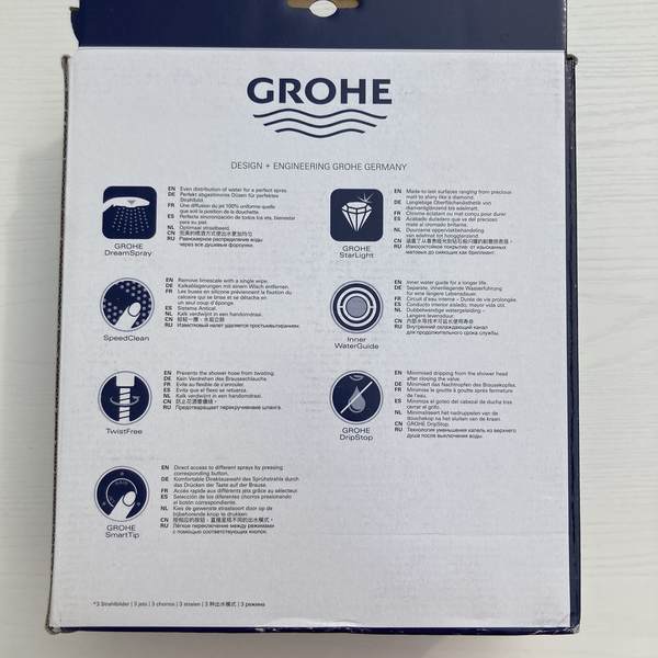 Grohe Rainshower Smartactive 蓮蓬頭組 (蓮蓬頭+軟管+可調式掛鉤) Grohe Rainshower Smartactive