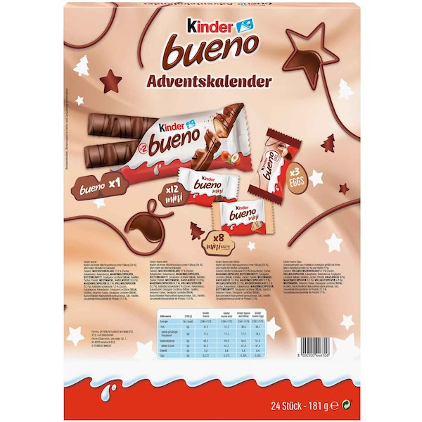 預購12月初到貨 Kinder Bueno 2025年降臨曆 保存期限2026.04.20 kinder 降臨曆