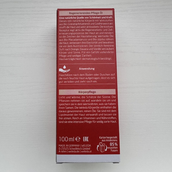 Weleda 紅石榴按摩油 100ml 保存期限2027.3月 Weleda 紅石榴按摩油100ml