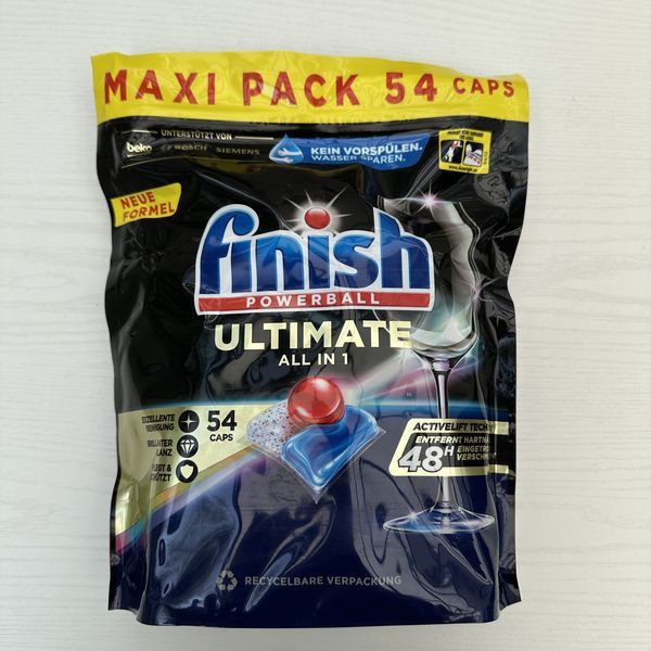 Finish Ultimate 洗碗錠54顆 洗碗凝珠 洗碗球 製造日期2023.9月 推薦好用 Finish Ultimate 洗碗膠球