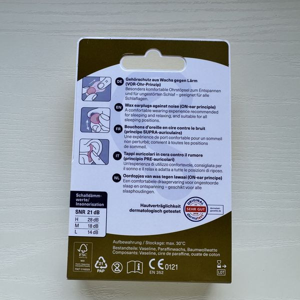 Ohropax 新款 蠟丸耳塞20顆 保存期限2029.9月 Ohropax Classic 蠟丸耳塞 20顆裝