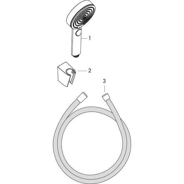 Hansgrohe Pulsify Select S  三段式蓮蓬頭10.5公分 + 軟管160公分+固定架 Hansgrohe Pulsify Select S  三段式蓮蓬頭10.5公分 + 軟管160公分+固定件