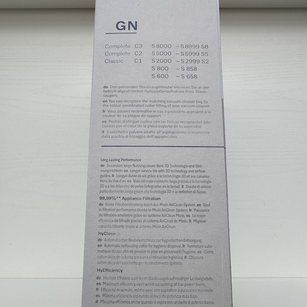 Miele GN HyClean Pure 吸塵器集塵袋 Miele GN HyClean 集塵袋
