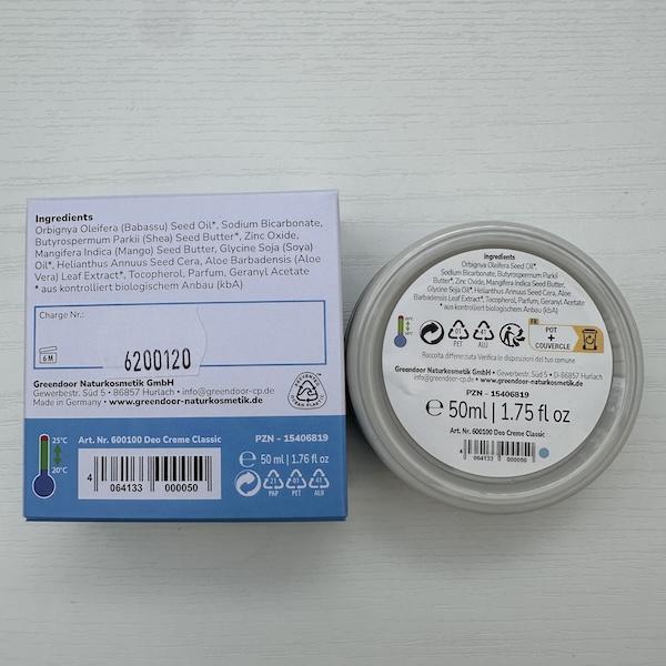 Greendoor 經典款體香膏 50ml  (2026.3月進貨批號6200120 ) greendoor Deo Creme 體香膏