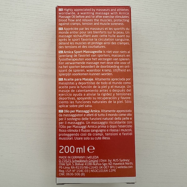 Weleda 新款 山金車按摩油 200ml Weleda 山金車